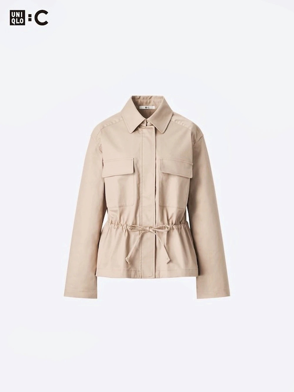 UNIQLO : C Beige Cotton Utility Drawstring Jacket S